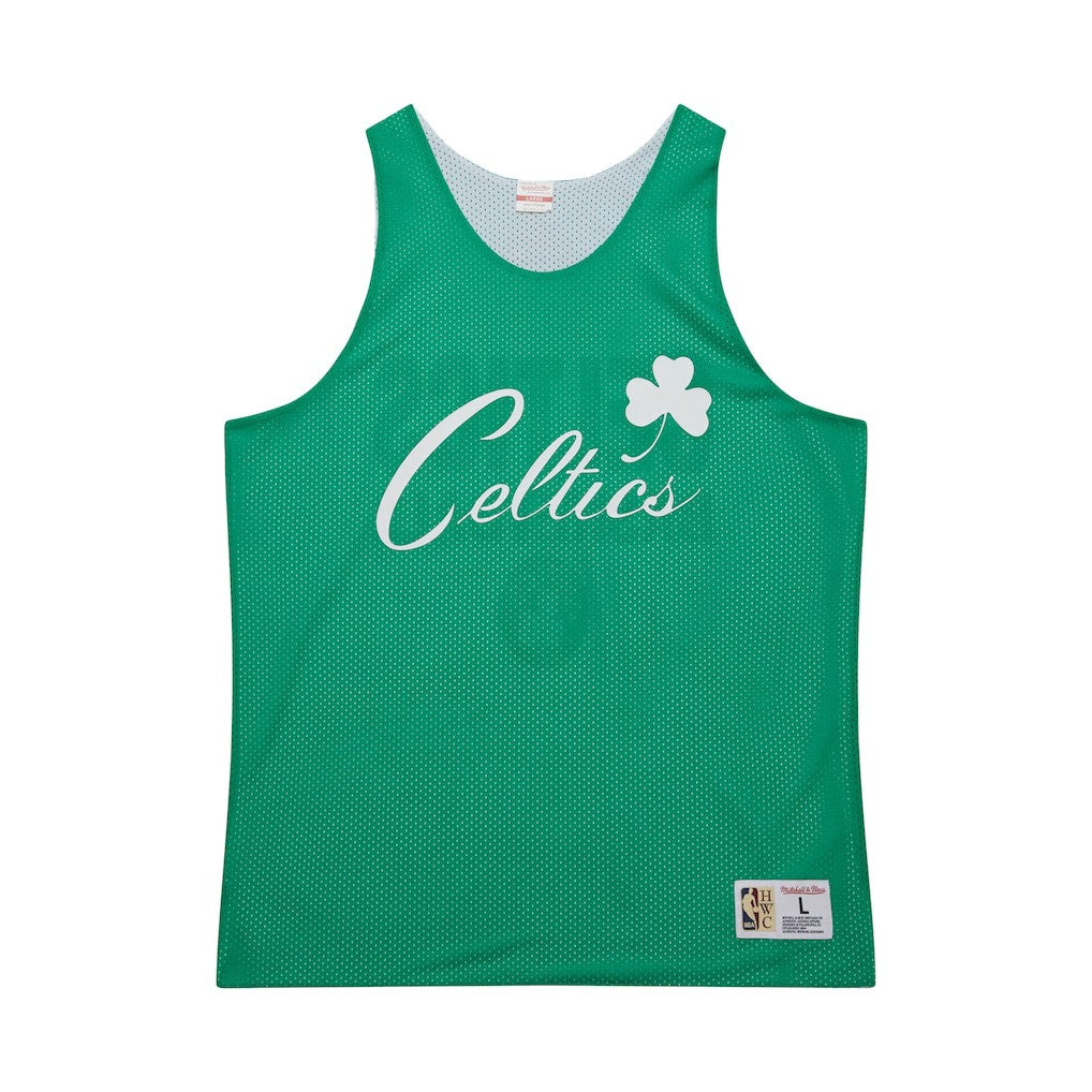 Boston Celtics Hardwood Classics Reversible Mesh Practice Jersey Kelly Green/White