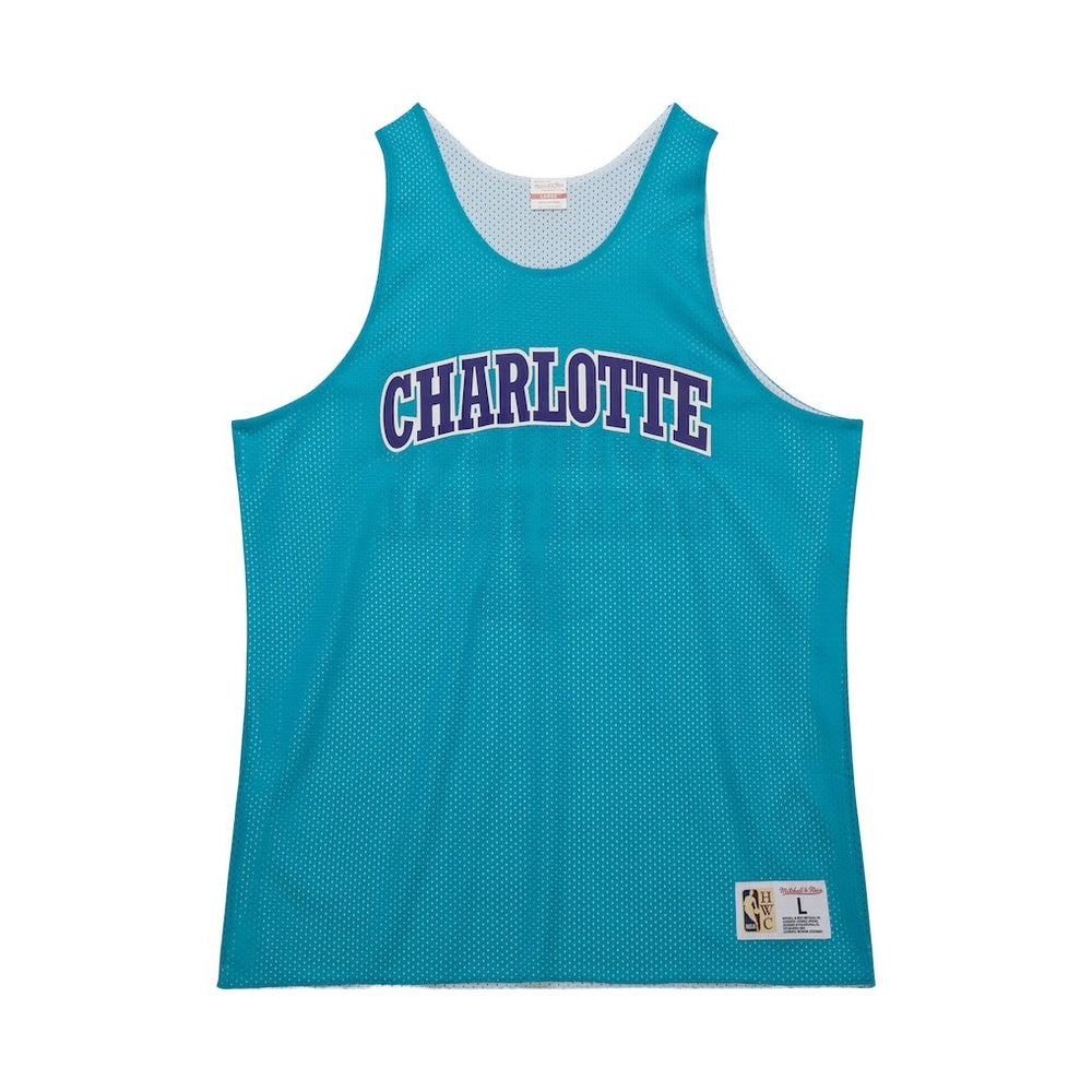 Charlotte Hornets Hardwood Classics Reversible Mesh Practice Jersey Teal/White