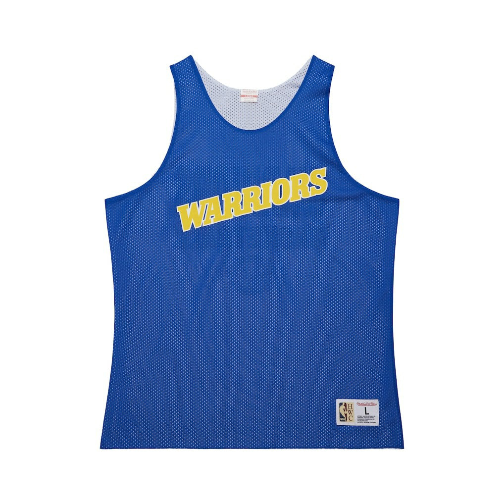 Golden State Warriors Hardwood Classics Reversible Mesh Practice Jersey Royal/White