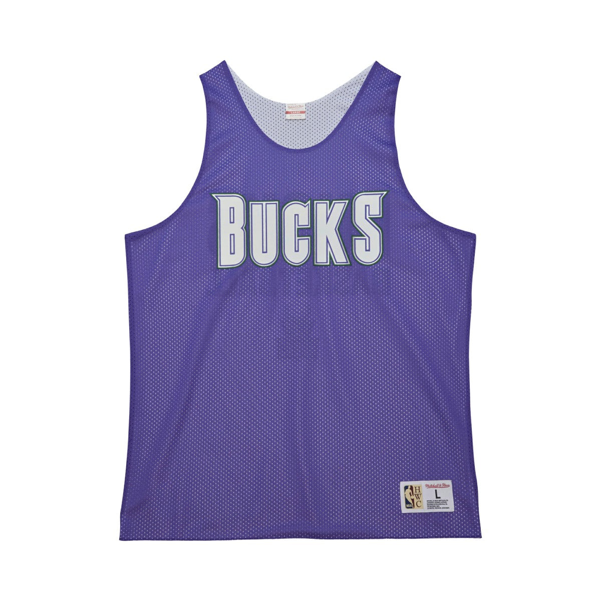 Milwaukee Bucks Hardwood Classics Reversible Mesh Practice Jersey Purple/White
