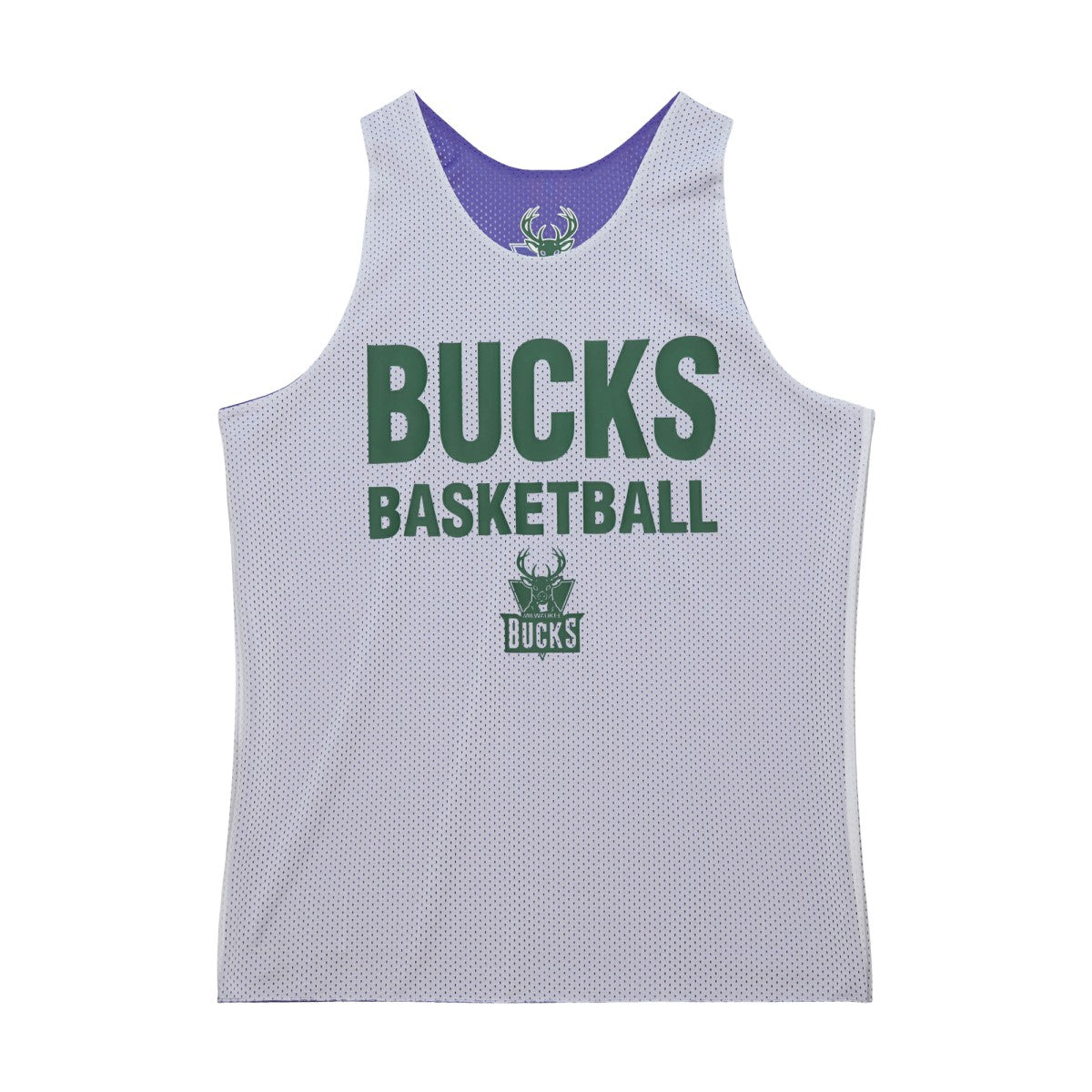 Milwaukee Bucks Hardwood Classics Reversible Mesh Practice Jersey Purple/White