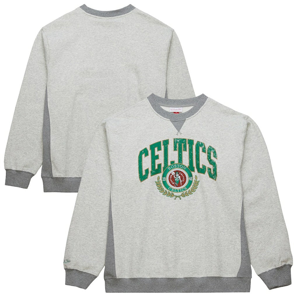 Boston Celtics Vintage Logo Pullover Sweatshirt Heather Gray