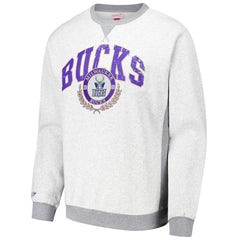 Milwaukee Bucks Vintage Logo Pullover Sweatshirt Heather Gray