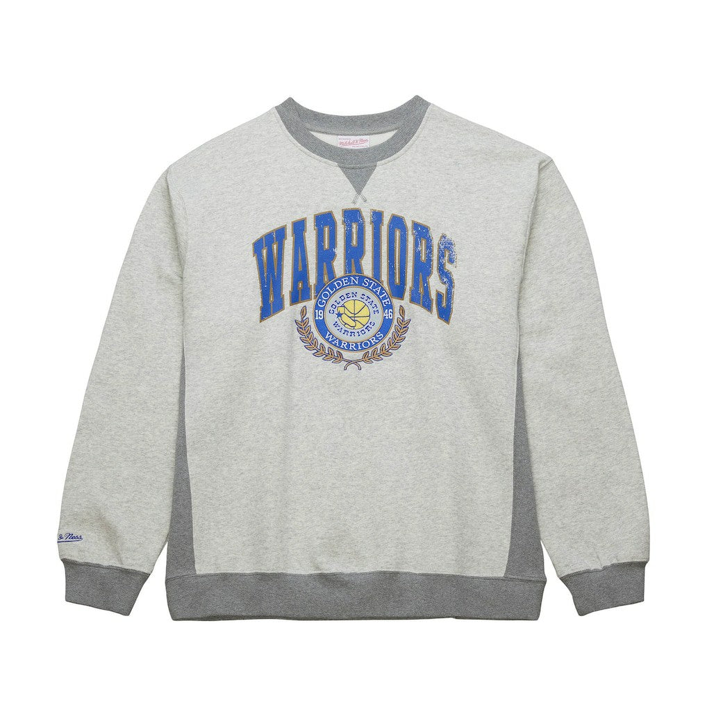 Golden State Warriors Vintage Logo Pullover Sweatshirt Heather Gray
