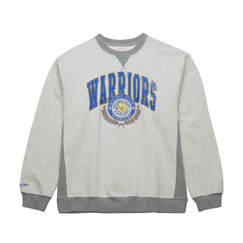 Golden State Warriors Vintage Logo Pullover Sweatshirt Heather Gray