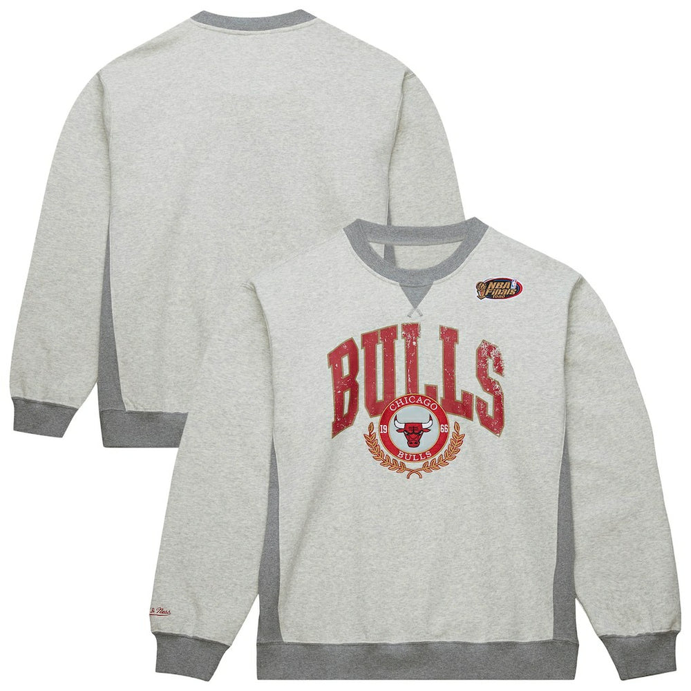 Chicago Bulls Vintage Logo Pullover Sweatshirt Heather Gray