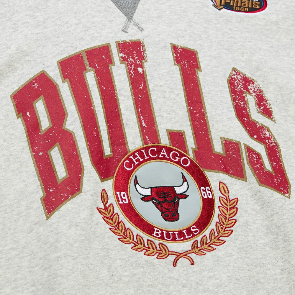 Chicago Bulls Vintage Logo Pullover Sweatshirt Heather Gray