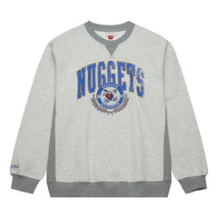 Denver Nuggets Vintage Logo Pullover Sweatshirt Heather Gray