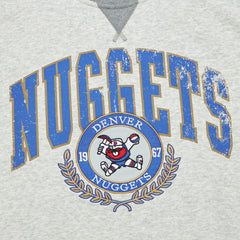 Denver Nuggets Vintage Logo Pullover Sweatshirt Heather Gray