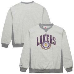Los Angeles Lakers Vintage Logo Pullover Sweatshirt Heather Gray