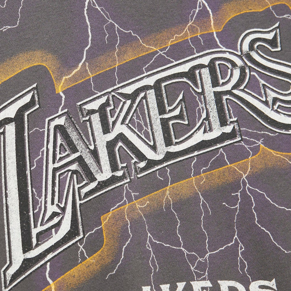 Los Angeles Lakers Women's Hardwood Classics Lightweight Pullover Sweatshirt Charcoal