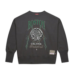 Boston Celtics Women's Hardwood Classics Lightweight Pullover Sweatshirt Charcoal