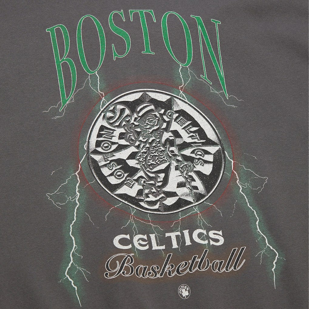 Boston Celtics Women's Hardwood Classics Lightweight Pullover Sweatshirt Charcoal