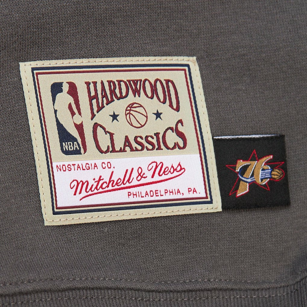 Philadelphia 76ers Women's Hardwood Classics Lightweight Pullover Sweatshirt Charcoal