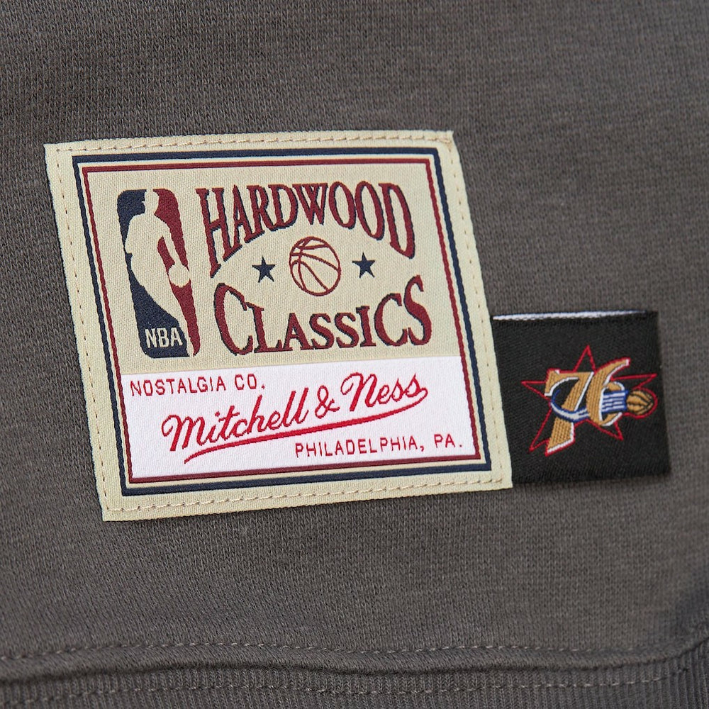 Philadelphia 76ers Women's Hardwood Classics Lightweight Pullover Sweatshirt Charcoal
