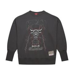 Chicago Bulls Women's Hardwood Classics Lightweight Pullover Sweatshirt Charcoal