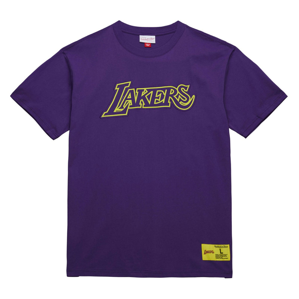 Los Angeles Lakers Hardwood Classics Neon Nights Premium T-Shirt Purple