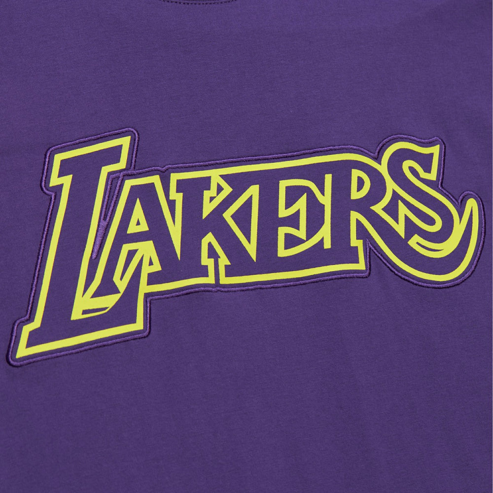 Los Angeles Lakers Hardwood Classics Neon Nights Premium T-Shirt Purple