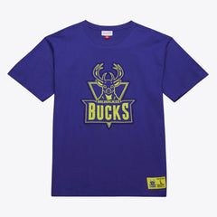 Milwaukee Bucks Hardwood Classics Neon Nights Premium T-Shirt Purple