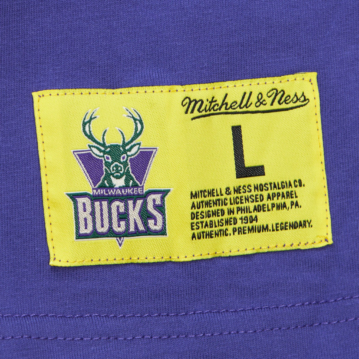 Milwaukee Bucks Hardwood Classics Neon Nights Premium T-Shirt Purple
