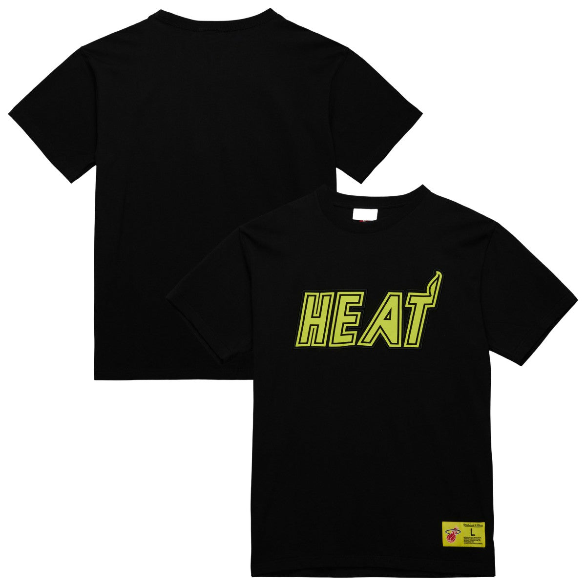 Miami Heat Hardwood Classics Neon Nights Premium T-Shirt Black