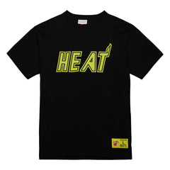 Miami Heat Hardwood Classics Neon Nights Premium T-Shirt Black