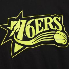 Philadelphia 76ers Hardwood Classics Neon Nights Premium T-Shirt Black