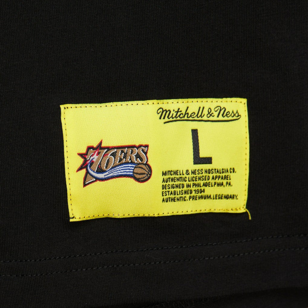 Philadelphia 76ers Hardwood Classics Neon Nights Premium T-Shirt Black