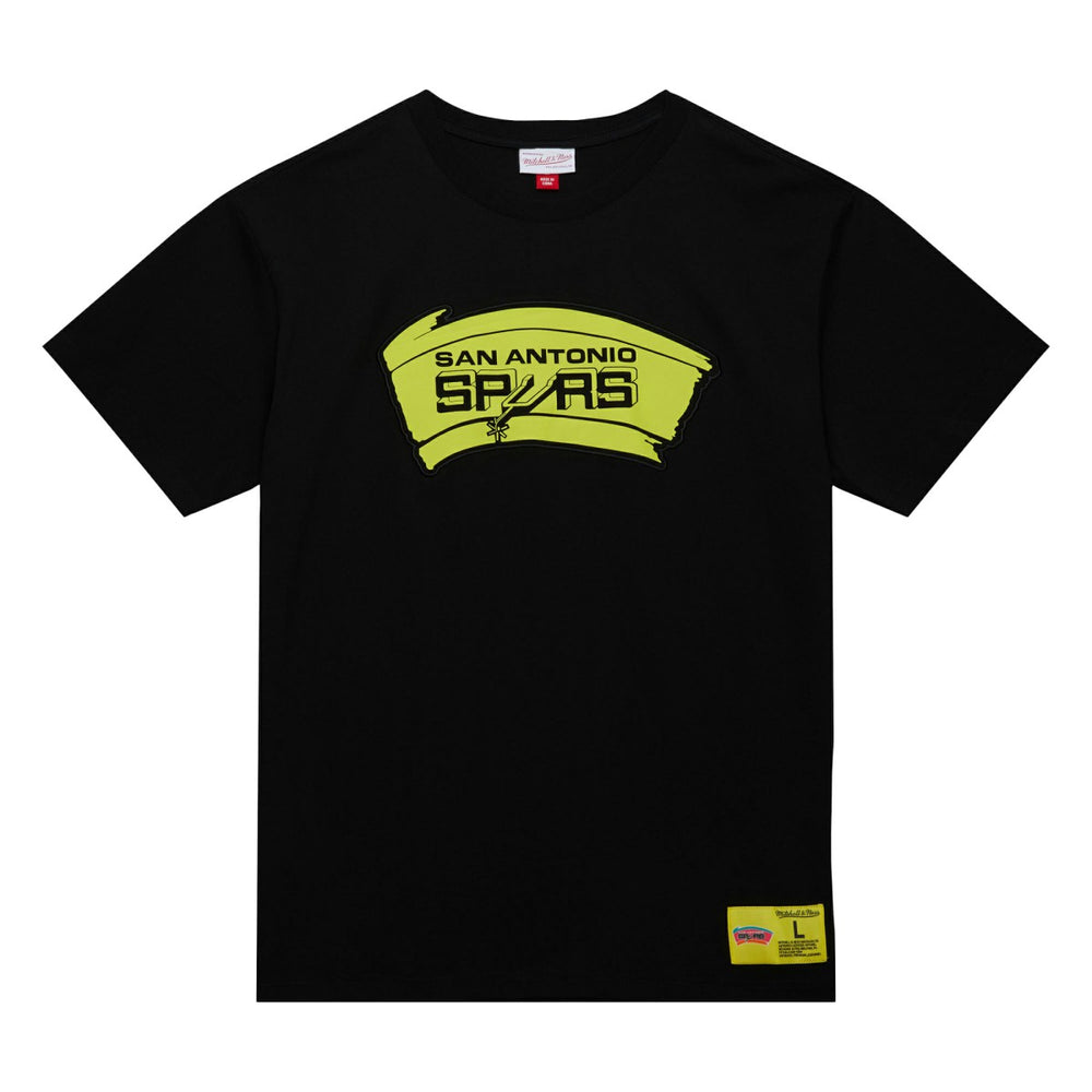 San Antonio Spurs Hardwood Classics Neon Nights Premium T-Shirt Black