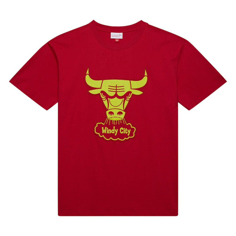 Chicago Bulls Hardwood Classics Neon Nights Premium T-Shirt Red
