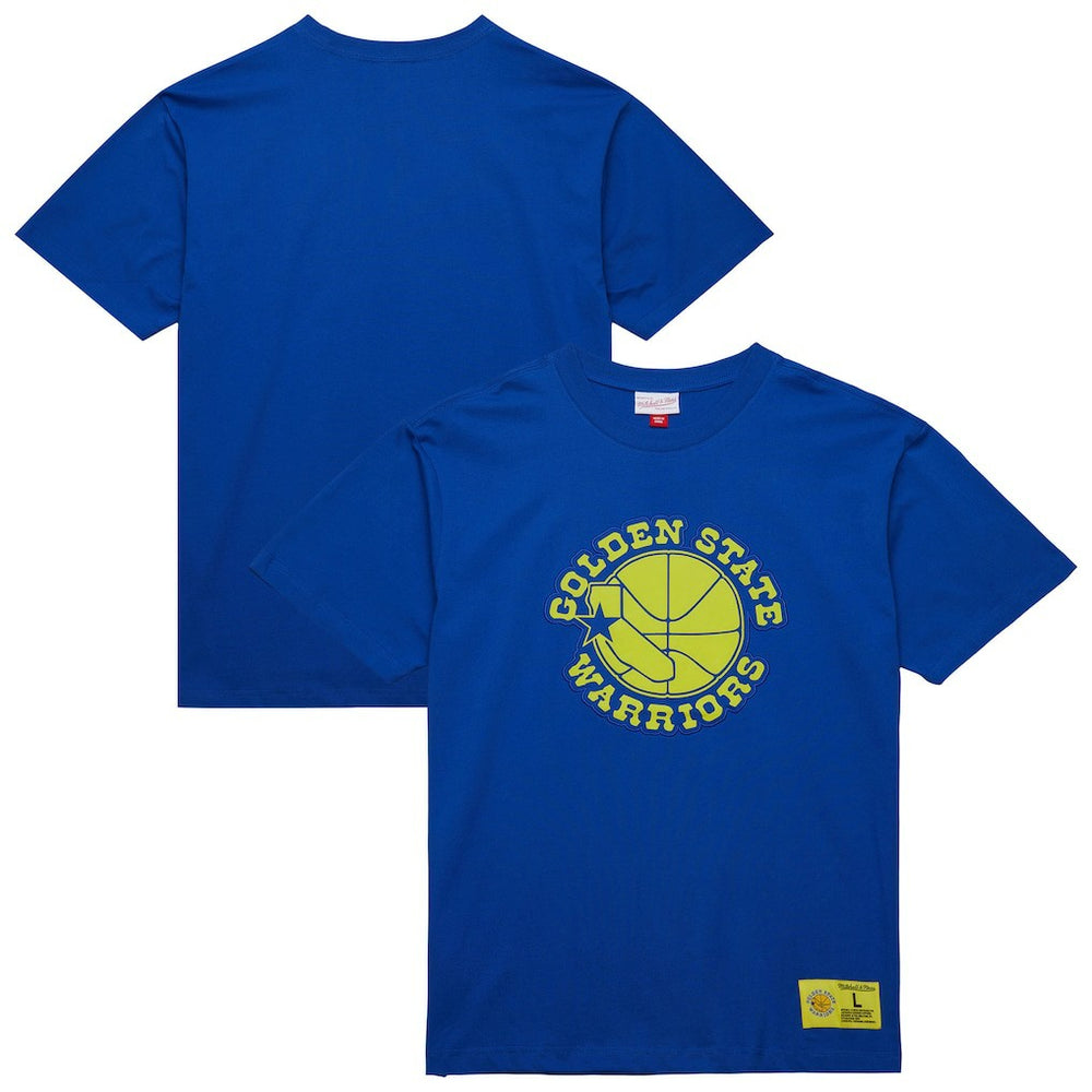 Golden State Warriors Hardwood Classics Neon Nights Premium T-Shirt Royal