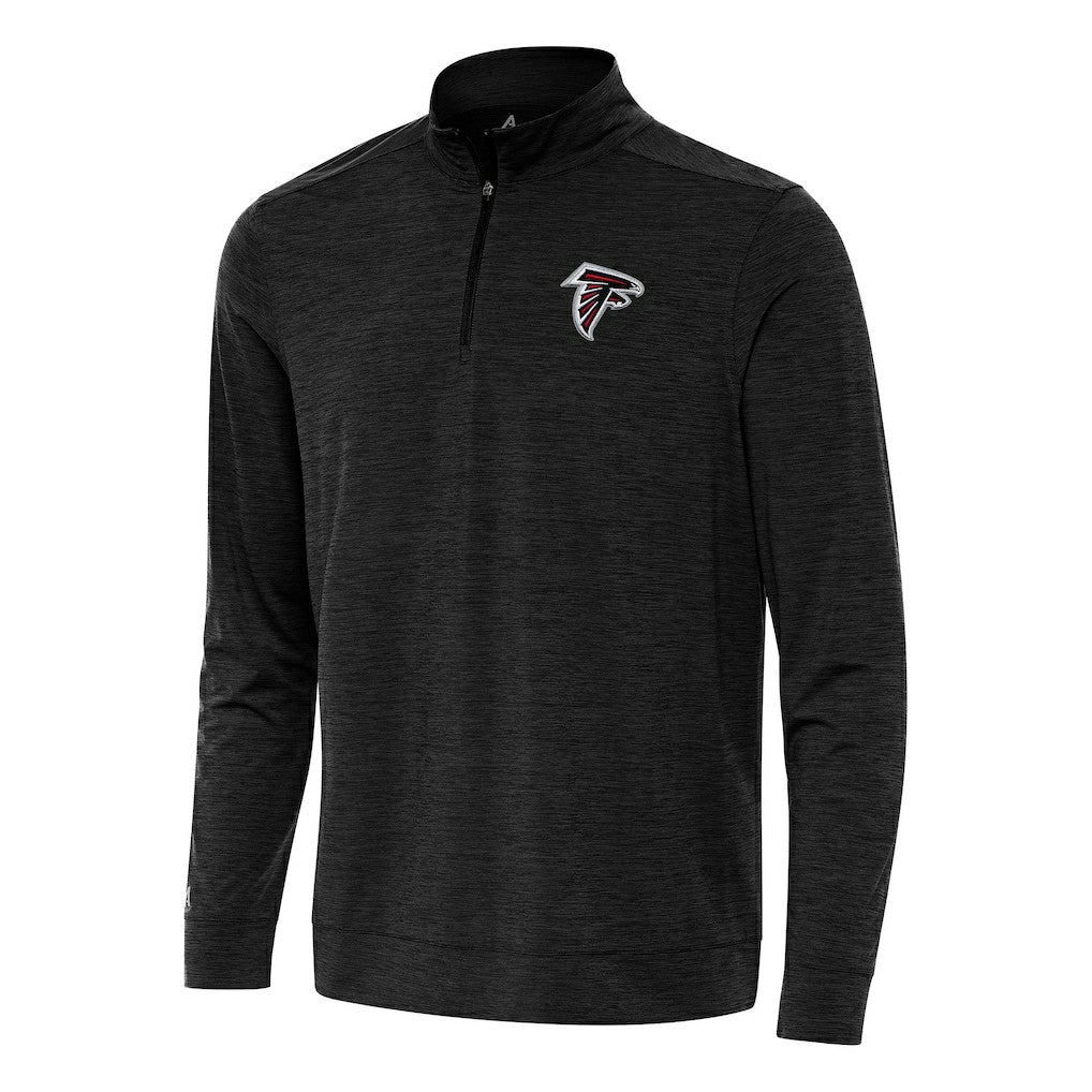 Atlanta Falcons Antigua Bright Quarter-Zip Top Heather Black