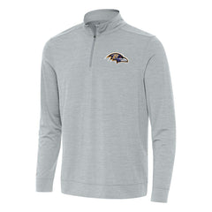 Baltimore Ravens Antigua Bright Quarter-Zip Top Heather Gray
