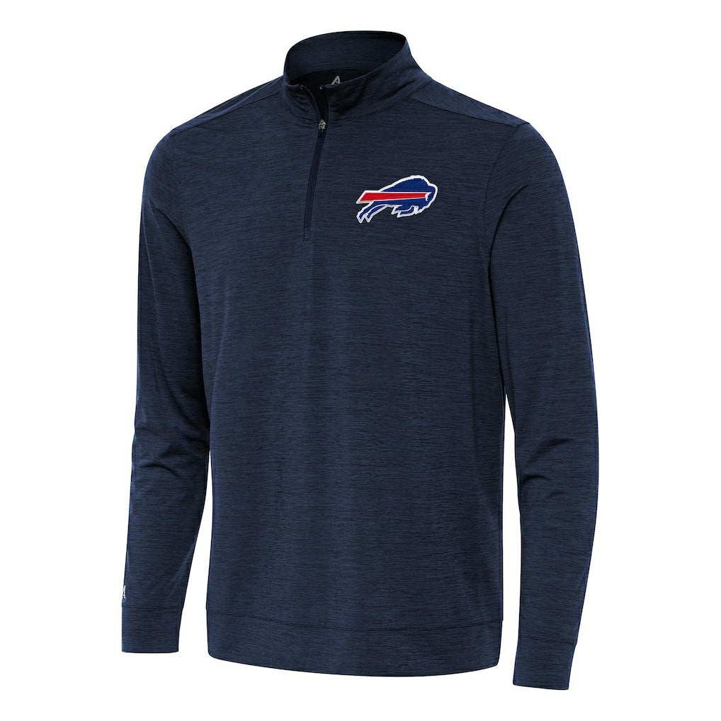 Buffalo Bills Antigua Bright Quarter-Zip Top Heather Navy