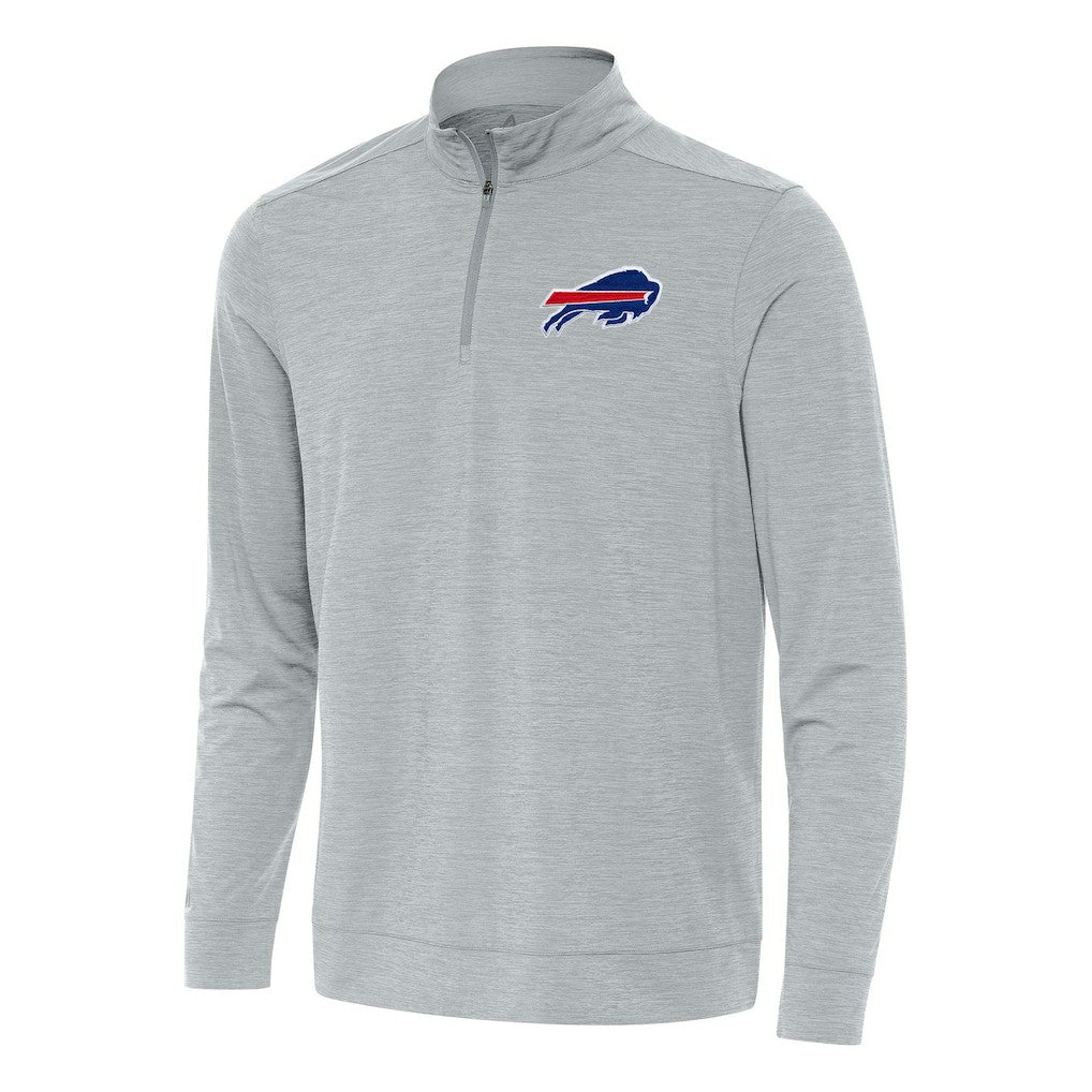 Buffalo Bills Antigua Bright Quarter-Zip Top Heather Gray