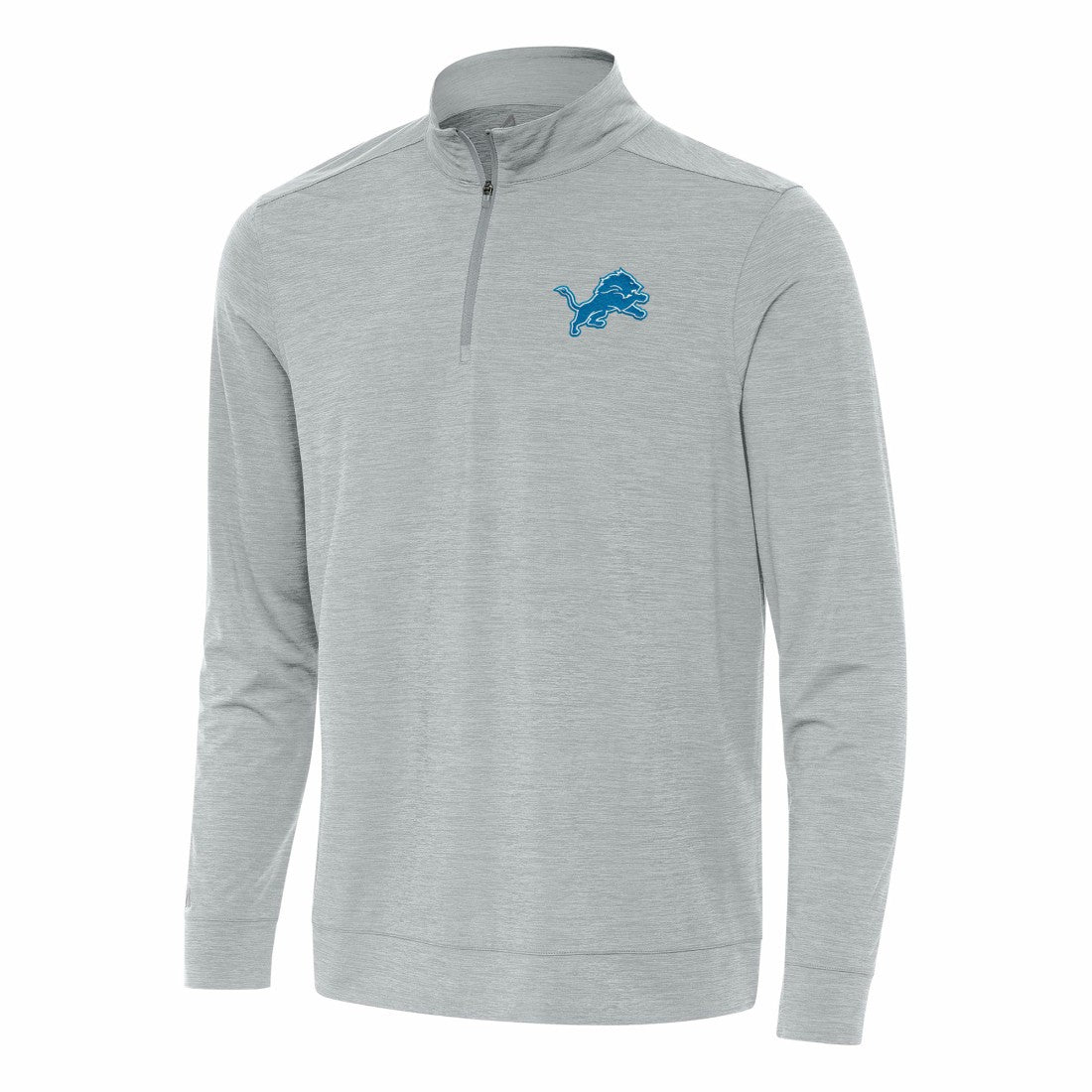 Detroit Lions Antigua Bright Quarter-Zip Top Heather Gray