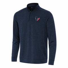 Houston Texans Antigua Bright Quarter-Zip Top Heather Navy