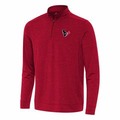 Houston Texans Antigua Bright Quarter-Zip Top Heather Red