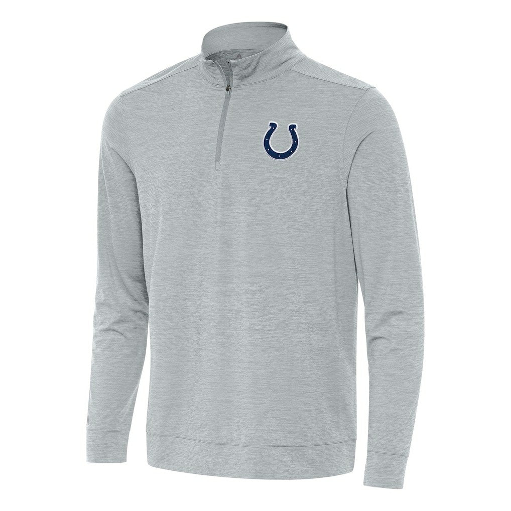 Indianapolis Colts Antigua Bright Quarter-Zip Top Heather Gray