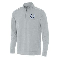 Indianapolis Colts Antigua Bright Quarter-Zip Top Heather Gray