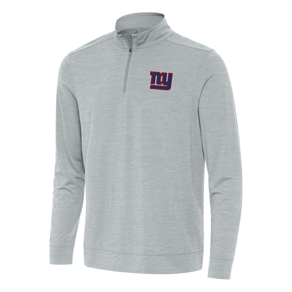 New York Giants Antigua Bright Quarter-Zip Top Heather Gray