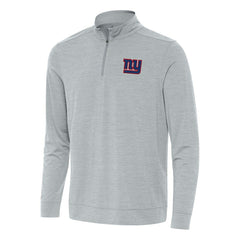 New York Giants Antigua Bright Quarter-Zip Top Heather Gray