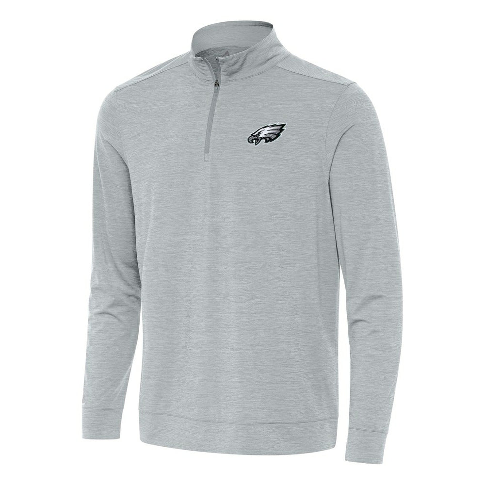 Philadelphia Eagles Antigua Bright Quarter-Zip Top Heather Gray