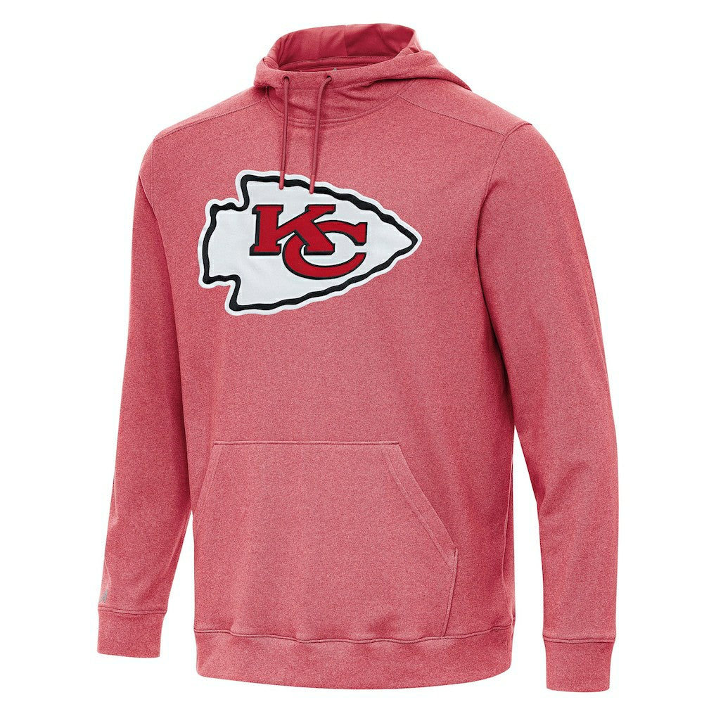 Kansas City Chiefs Antigua Cloud Pullover Hoodie Heather Red