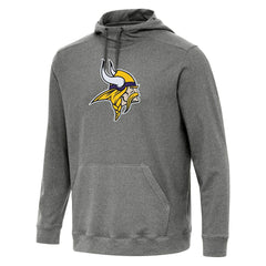 Minnesota Vikings Antigua Cloud Pullover Hoodie Heather Black