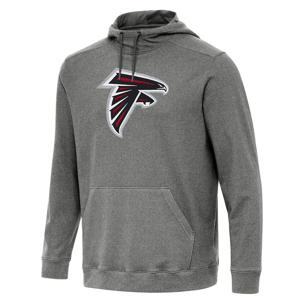 Atlanta Falcons Antigua Cloud Pullover Hoodie Heather Black