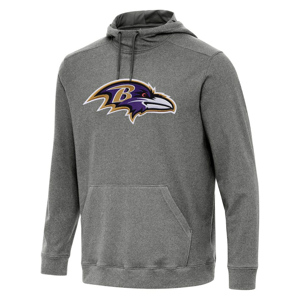 Baltimore Ravens Antigua Cloud Pullover Hoodie Heather Black