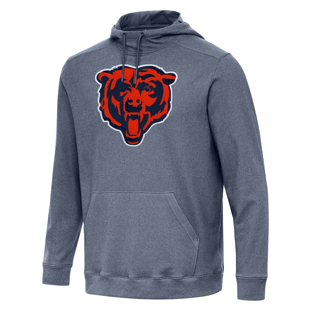 Chicago Bears Antigua Cloud Pullover Hoodie Heather Navy
