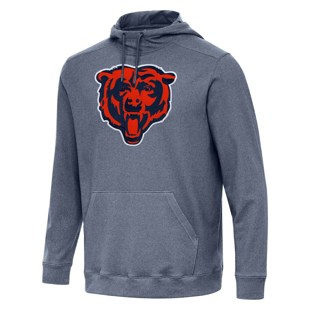 Chicago Bears Antigua Cloud Pullover Hoodie Heather Navy