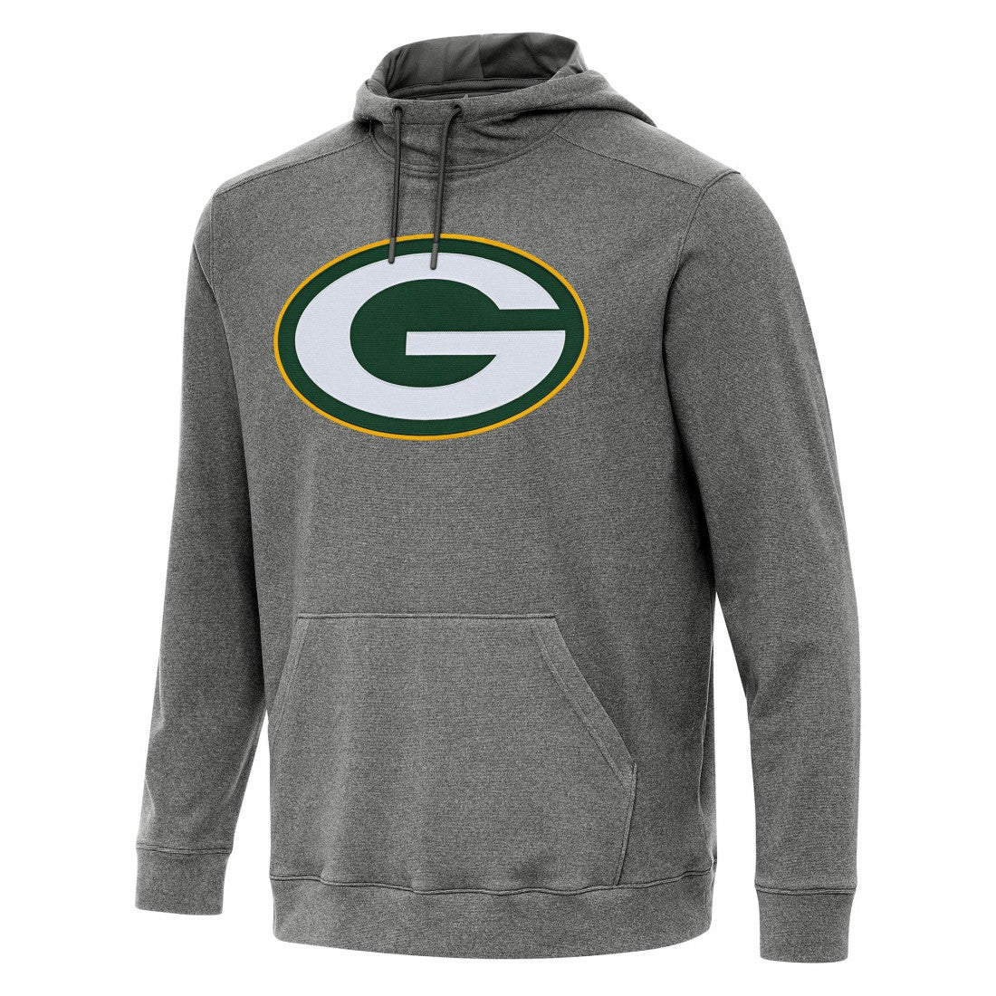 Green Bay Packers Antigua Cloud Pullover Hoodie Heather Black